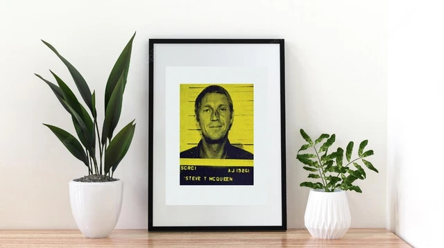 A4 Steve Mcqueen Jail Yellow Grain Music Film Art Retro Poster  Culture Print