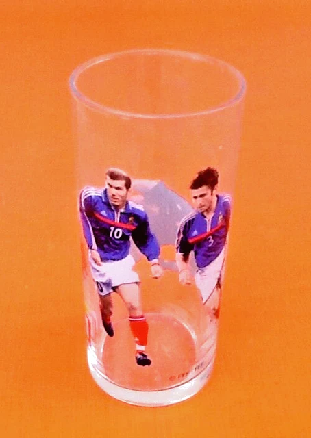Verre McDonald's Coca-Cola Coupe Du Monde 1998 – Zidane, Barthez, Lizarazu – Vintage France