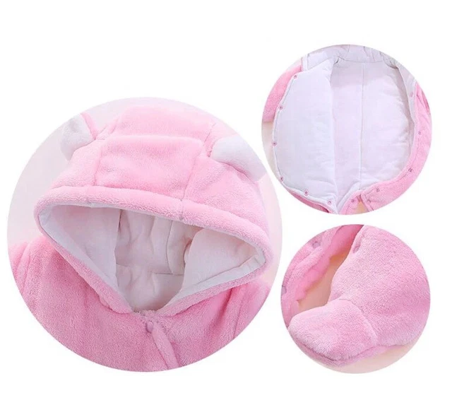 Tuta tutina con cappuccio neonato bambino bambino orso bambina orso body abiti 7