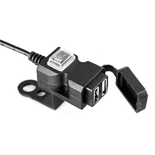 Chargeur Double USB pour Guidon de Moto - Étanche - Charge Rapide 3.0 - Double P