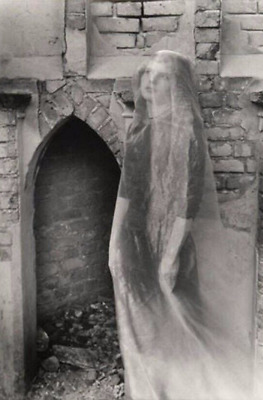 Vintage Halloween Creepy Ghost Girl Photo 1906b Odd Strange & Bizarre