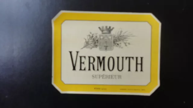 Ancienne Etiquette Alcool Vermouth Superieur Haberer Douin Et Jouneau Paris