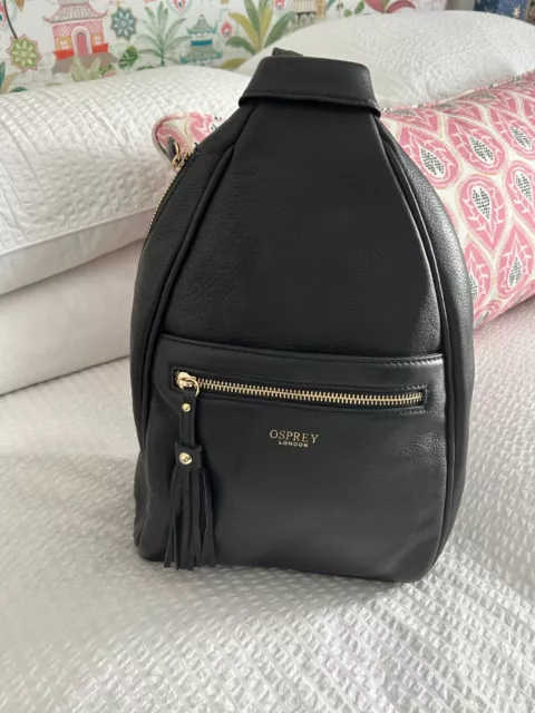 Osprey London Black Leather Ladies Backpack