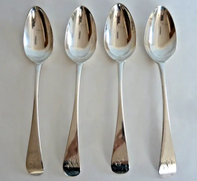 Peter & Anne Bateman Set Of 4 English Sterling Tablespoons, 1792 London