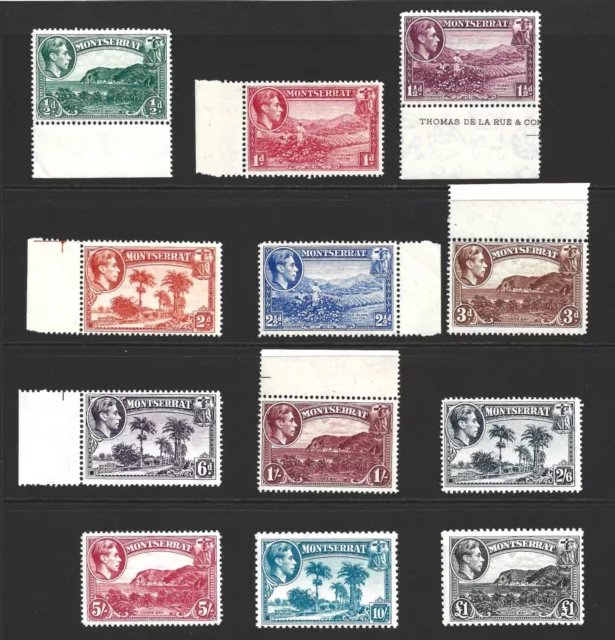 GVI 1938 Montserrat Stamps SG101/112 MNH.