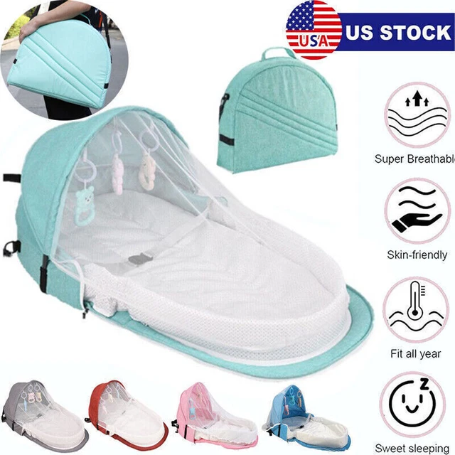 Foldbale Baby Nest Newborn Bed Portable Bassinet Crib Backpack Travel/Sleep Bag
