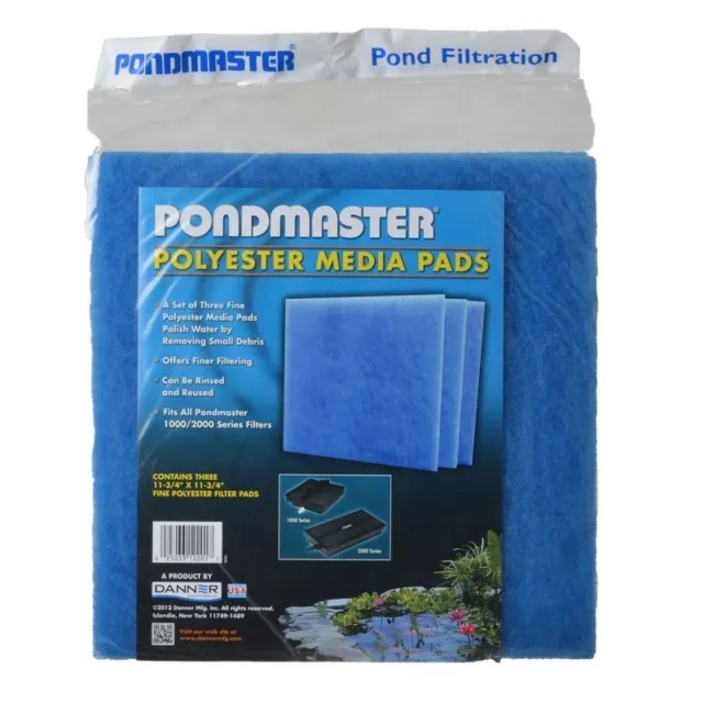LM-Pondmaster Fine Polyester Media 12" Long x 12" Wide (3 Pack)