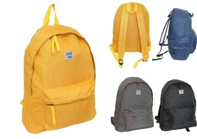 Unisex Backpack Rucksack Polyester College School Book Travel Shoulder Bag uk
