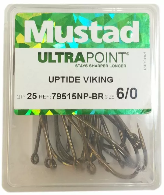 Mustad Ultra Point 79515 Uptide Viking Sea Fishing Hooks - Box of 25 - All Sizes