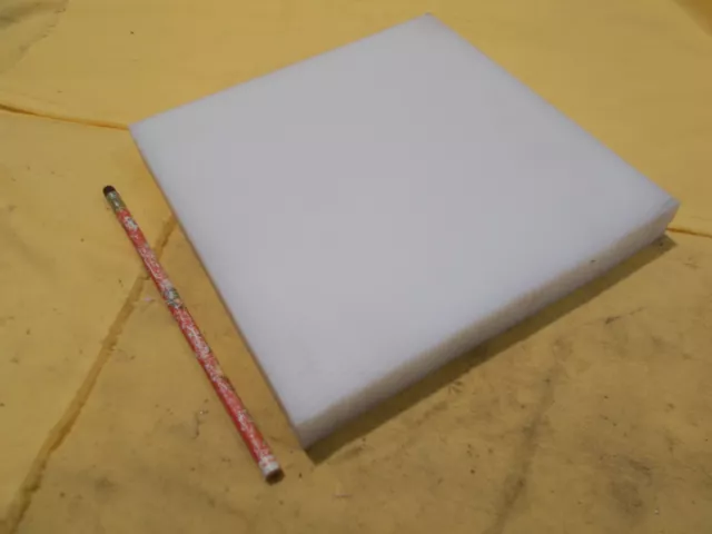 NATURAL NYLON BAR machinable plastic flat sheet stock 1" x 8" x 8"
