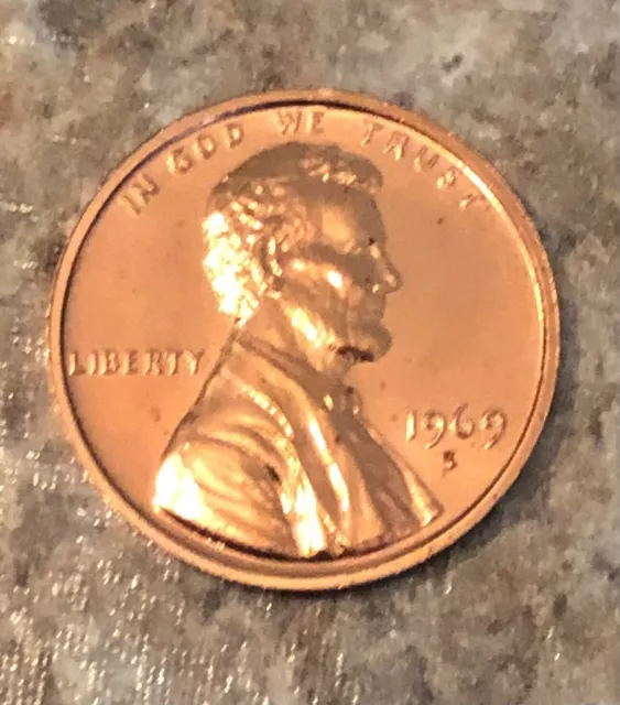 1969 S  Lincoln Memorial Proof Penny from Proof Set