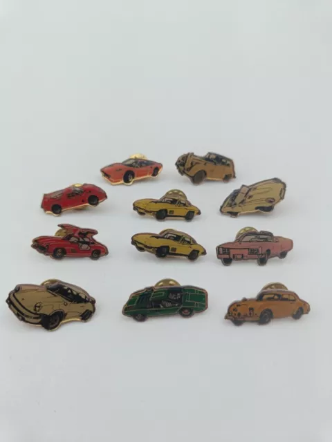 Lote de 11 insignias de pines vintage - Colección de coches de lujo De...