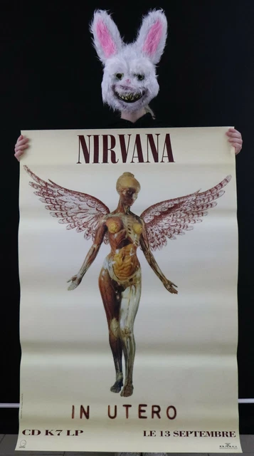 NIRVANA - IN UTERO - Affiche originale album - 1993 - Poster 120 x 80cm