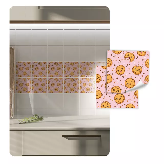 Adhesivo de Azulejo Set Pegatina Lámina Autoadhesivo Cocina Baño Y074-15 Cookies