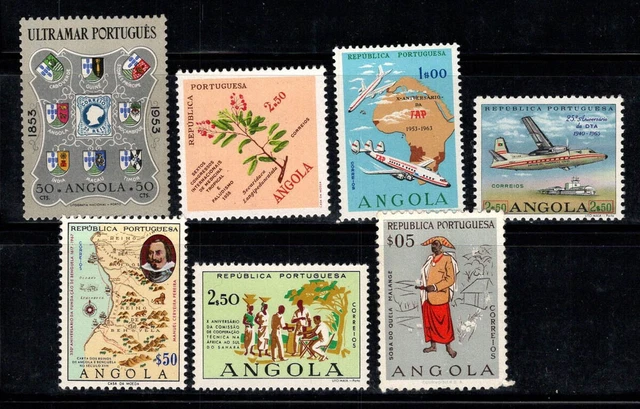 Angola 1953-67 Postfrisch 100% Wappen, Flora, Luftbild