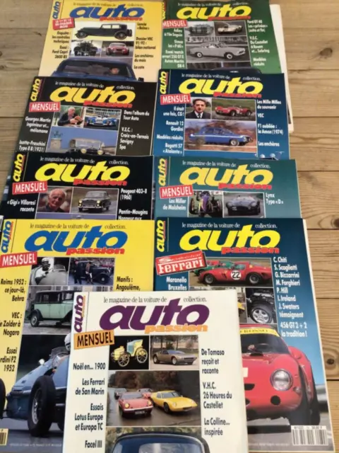 Lot 9 Revues Auto Passion voiture de collection 1991 ( Janvier / Mai à décembre)
