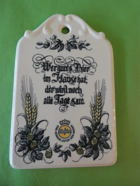 Warsteiner Frühstücksbrett mit Spruch „Wer gutes Bier im Hause hat.. - B1573