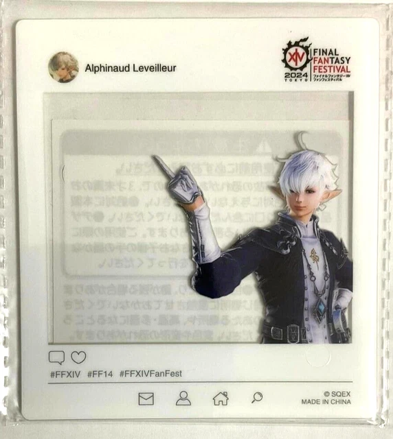 FINAL FANTASY XIV Fan Festival 2024 SNS Acrylic Clear Card Alphinaud