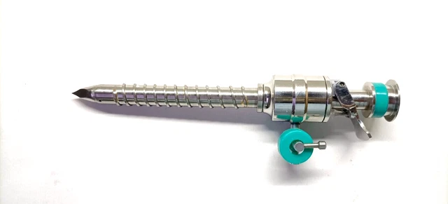 Laparoscopic SS Spiral Trocar 10mm Sterile Surgical Instruments CE approved