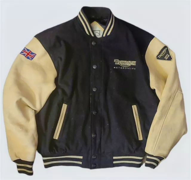 Vintage Triumph Varsity Motorcycle Jacket
