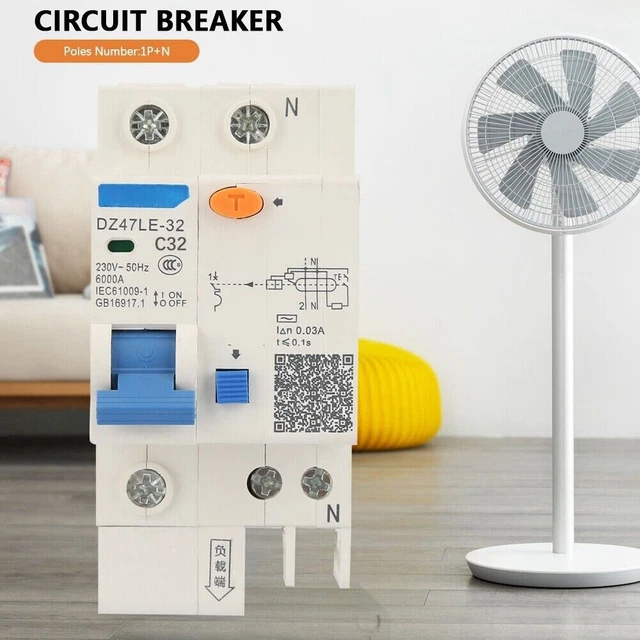 Secure DZ47LE 32 1P+N Earth Leakage Circuit Breaker for Personal Power Safety