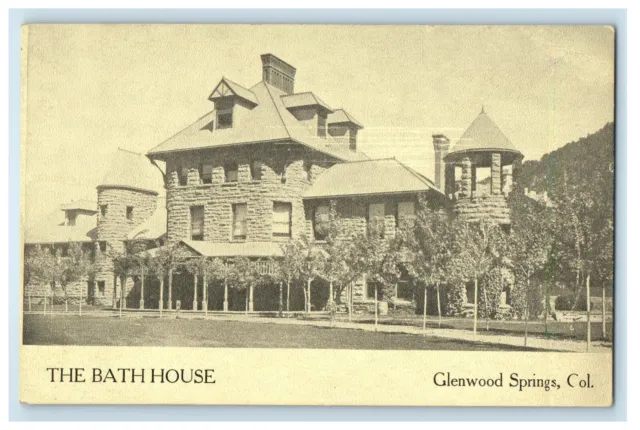 c1910's The Bath House Glenwood Springs Colorado CO Unposted Antique Postcard
