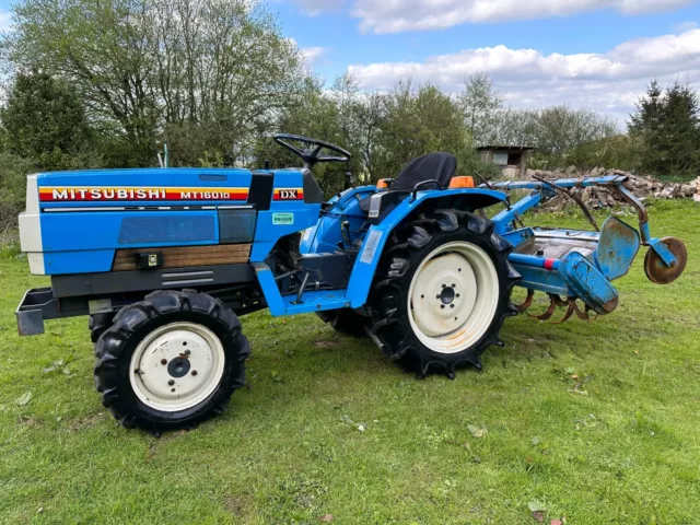 MITSUBISHI MT1601D 4WD Compact Tractor & Rotavator *** WATCH VIDEO ***