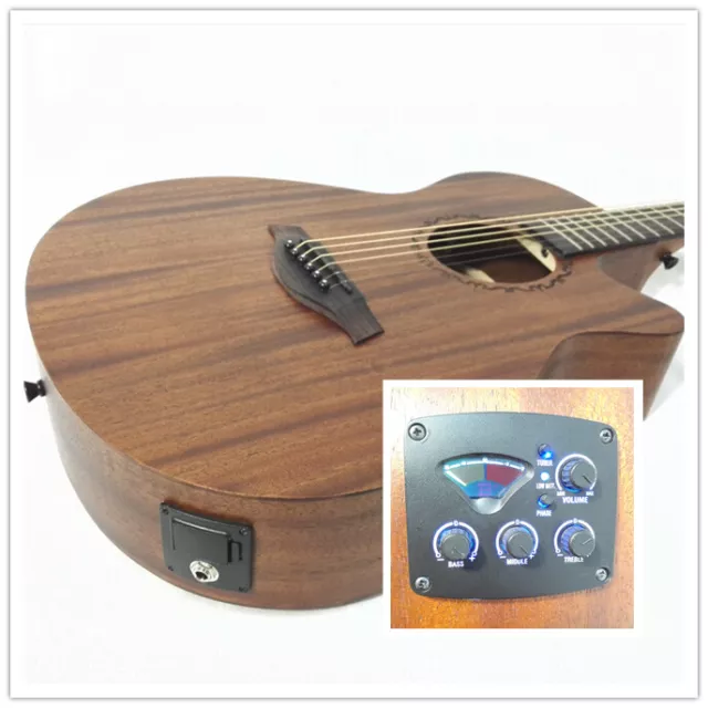 CARAYA SAFAIR 40CEQ Series Electro-Acoustic Guitar,All-mahogany+Free  Bag,Picks £154.01 - PicClick UK