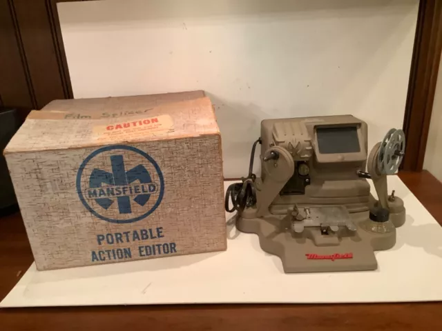 Vintage Mansfield Model 950 8mm Portable Action Editor w Box Movie Film Splicer