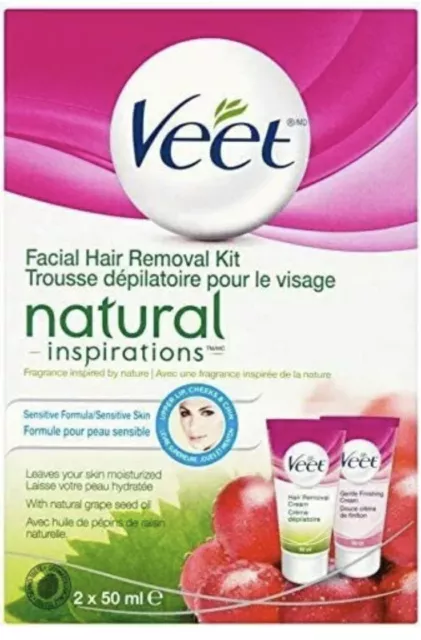 Kit de crema depilación facial VEET Natural Inspirations (2x50 ml)