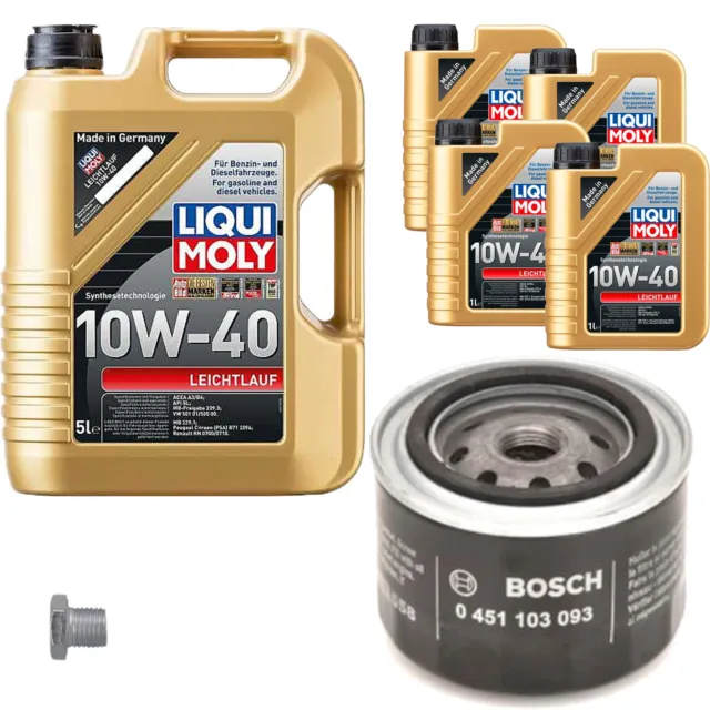 Filtro olio Bosch 9L Liqui Moly funzionamento leggero 10W-40 per Opel Senator B 3.0 24V Omega