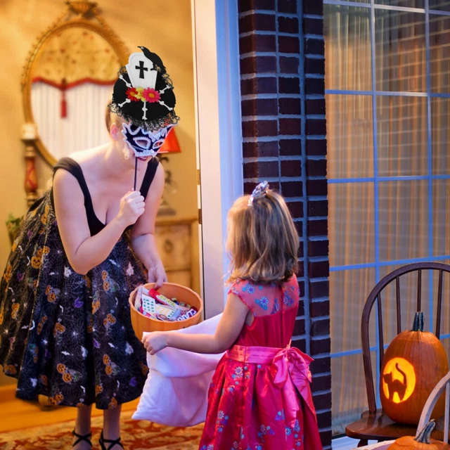 Costume Halloween - Copricapo giorno dei morti cosplay scheletro