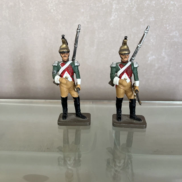 Lot De 8 Figurines Cavaliers Grande Armée Napoléon – Starlux – Plomb Peint – Occasion