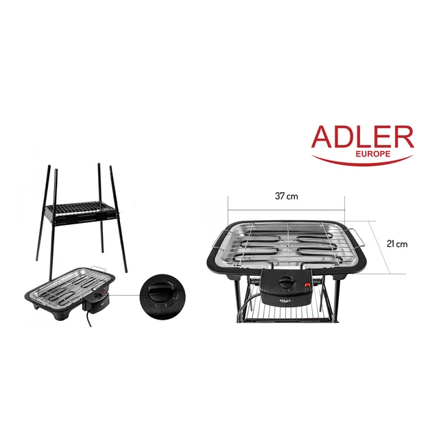 Elektrogrill Barbecue mit 2400W Basis Elektrogrill mit Gartenständer Terrasse
