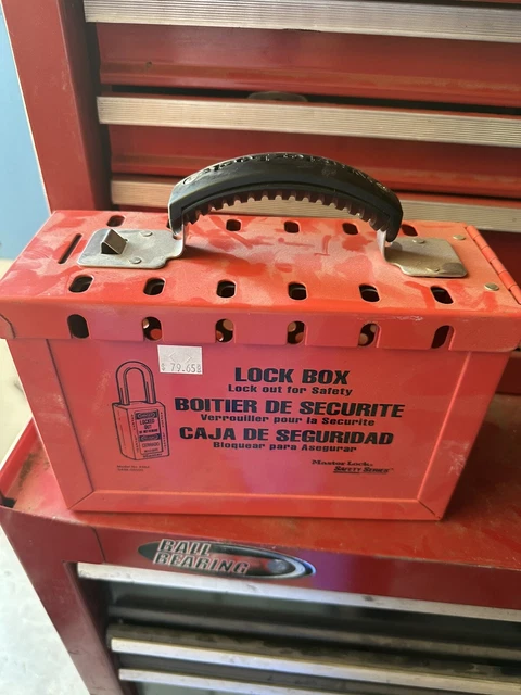 MASTER LOCK LOCKOUT Tagout Portable Group Lock Box Kit 498A WITH LOCKS ...
