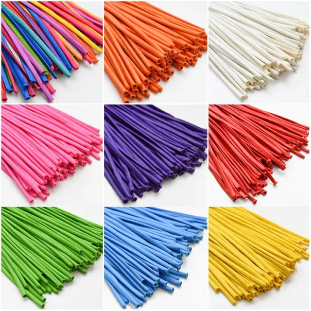 100 Pcs Magic Long Animal mixed colour Tying Making Balloons twist Latex baloons