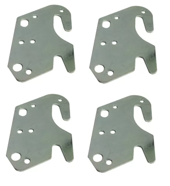 SET OF 4 Universal Wood Bed Rail Replacement Metal Claw Hook Plates $14.95  - PicClick