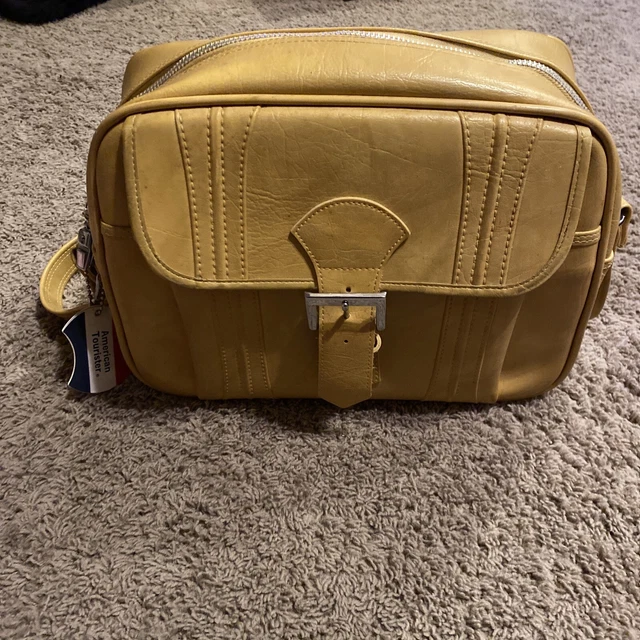 YELLOW AMERICAN TOURISTER Escort Carry On Tote Shoulder Bag MCM Vintage