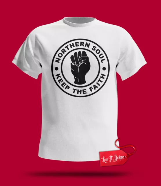 Northern Soul Big Logo T shirt Keep the faith Music Culture Black print Tshirt