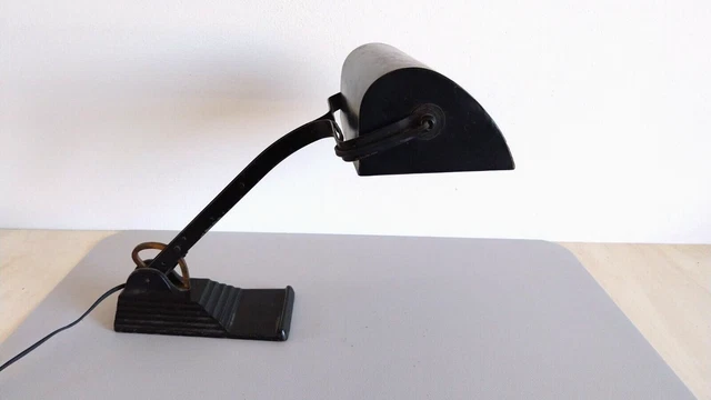 Machine Age Art Deco Streamline Markel Lampe De Bureau Lampe De Bijoutier Lampe De Banquier