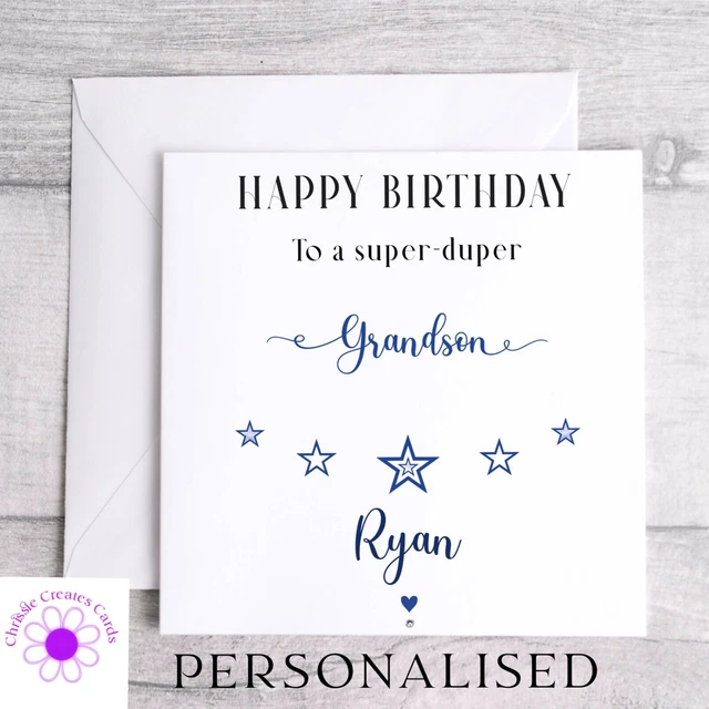 PERSONALISED BIRTHDAY CARD Son Dad Brother Grandson Nephew Uncle ...