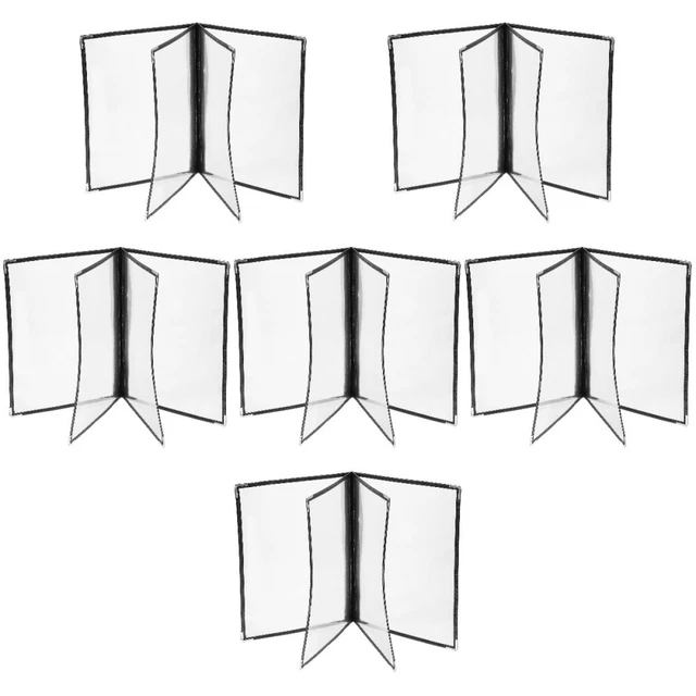 6 Pc Pvc Recipe Folder Menu Holders for Restaurant Folders Restaurants