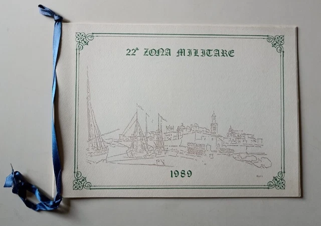 B349 Calendario 22° Zona Militare 1989 Con Cordoncino