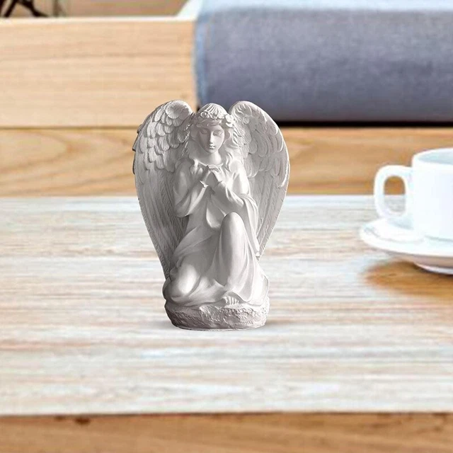 Statua Angelo Custode Scaffale Soggiorno Decorazione Camera da Letto Figurine Preghiera Che U5N7