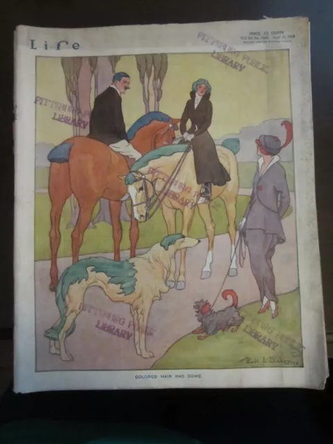 Life Magazine April 1914 Colored Hair Has Come Art Deco 48