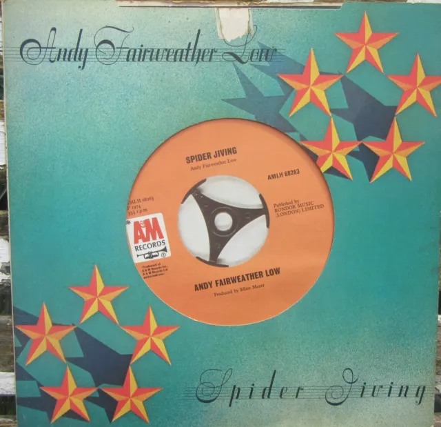 ANDY FAIRWEATHER LOW SPIDER JIVING LP Die cut Sleeve Inner Sleeve A&M 1974