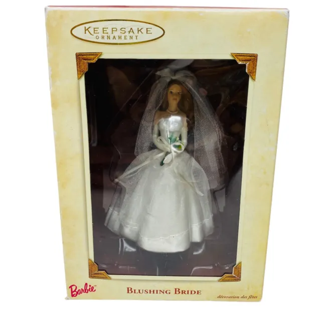 Hallmark Keepsake Ornament Barbie Blushing Bride Auburn Hair Wedding 2002  NEW