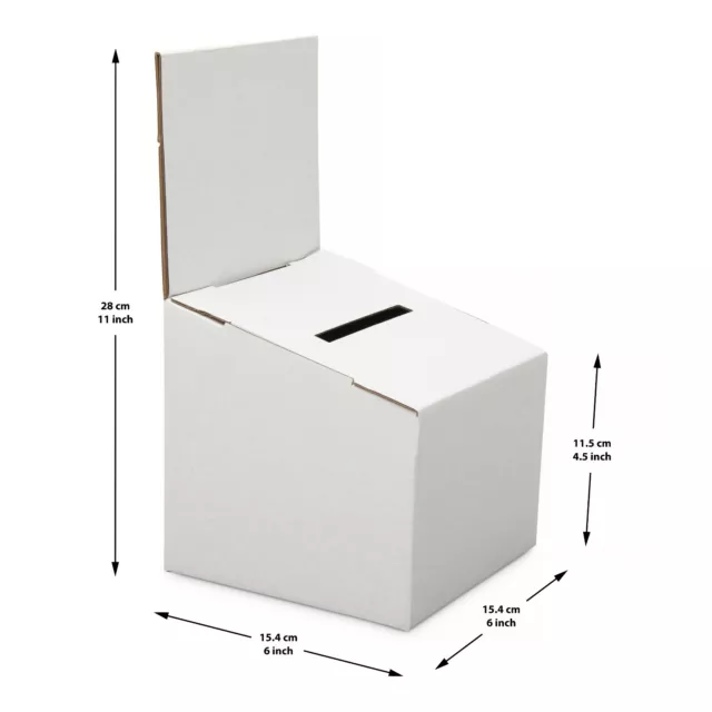 Cardboard Raffle Collection Donation Suggestion Box (2pcs) + 2 printable Labels 3