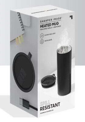 Sharper Image USB Powered Heated Mug Base Double Insulated Coffee Tea Cup New