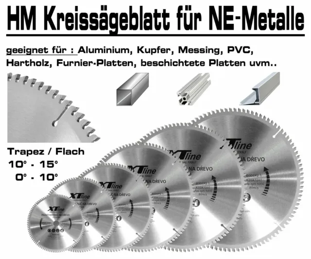 ALU Hartmetall Kreissägeblatt 210 mm x 30 x 60-Z Negativ Aluminium NE-Metall XT 2